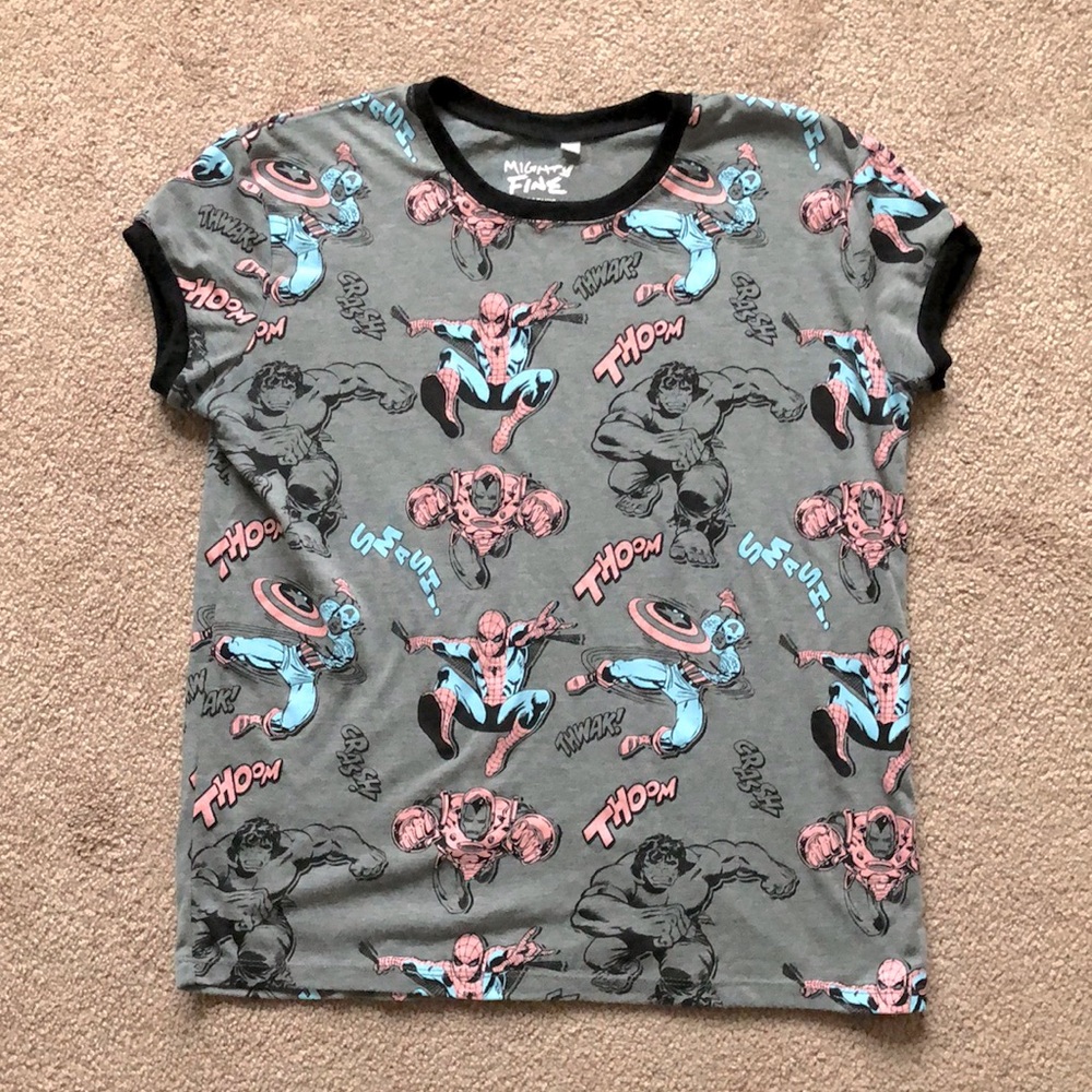 Marvel Comics T-shirt, size large juniors